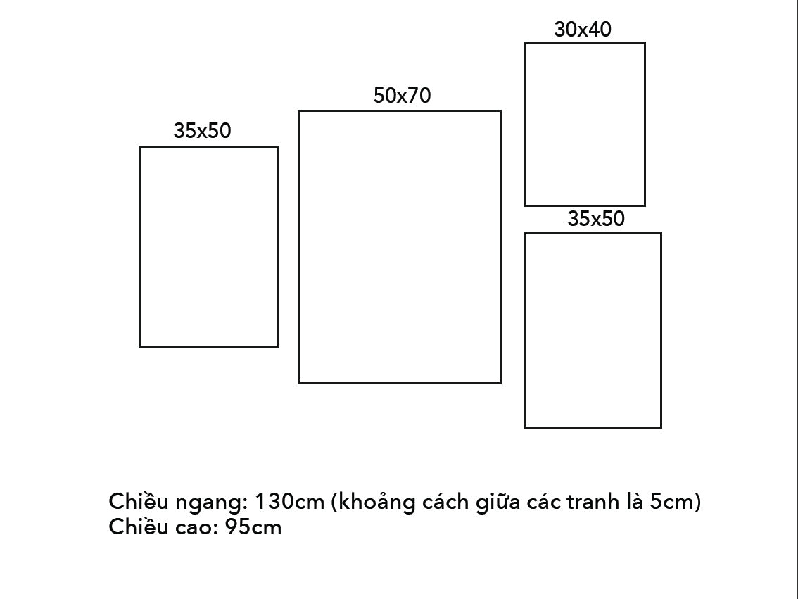 Bộ 4 Tranh Nét Vẽ, Lá Và Mặt Trời - VN121