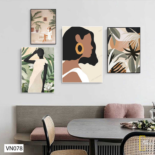 Bộ 4 Tranh Cô Gái - VN078