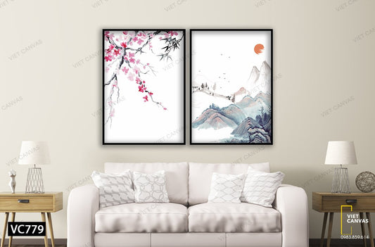 Bộ 2 Tranh Phong Cảnh Hữu Tình - VC779