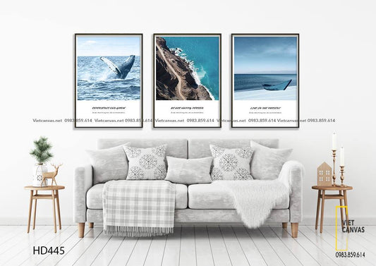 Bộ 3 Tranh Huyền Thoại Biển Xanh - HD445