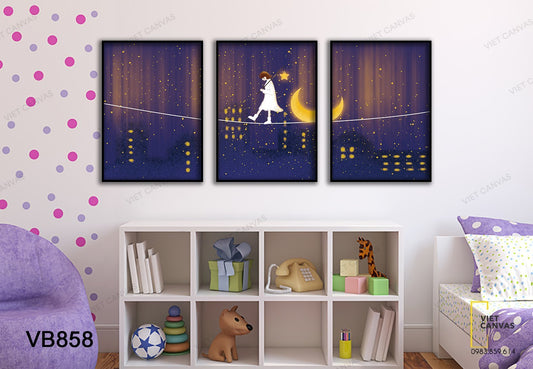 Bộ 3 Tranh Hái Sao Đêm - VB858