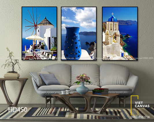 Bộ 3 Tranh Chiếc Bình Cổ Và Ngọn Hải Đăng - HD450