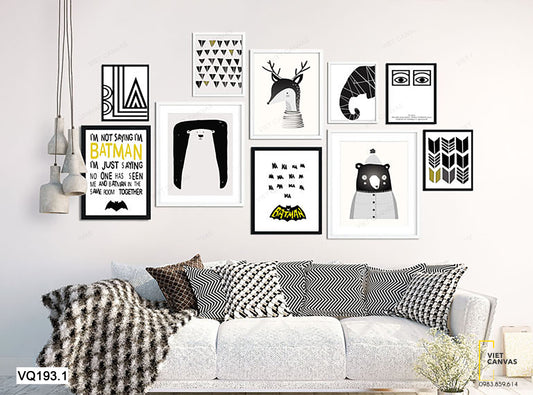 Bộ 10 Tranh Những Con Vật Hoạt Hình Và Quotes - VQ193.1