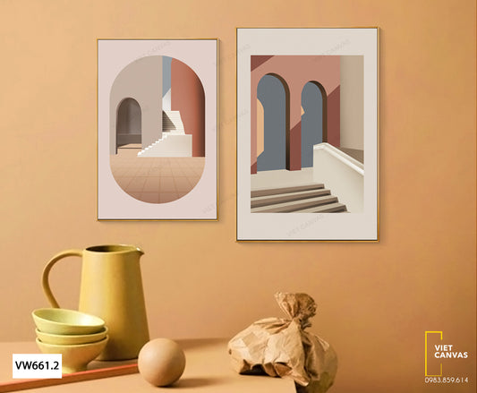 Bộ 2 Tranh Bậc Cầu Thang - VW661.2