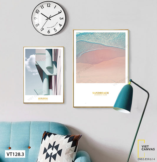 Bộ 2 Tranh Bãi Biển Và Bưc Tường - VT128.3