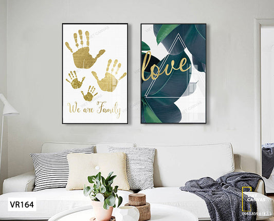 Bộ 2 Tranh Bàn Tay Và Lá - VR164