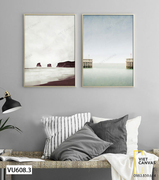 Bộ 2 Tranh Biển Và Hồ - VU608.3