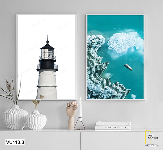 Bộ 2 Tranh Biển Và Ngọn Hải Đăng - VU113.3