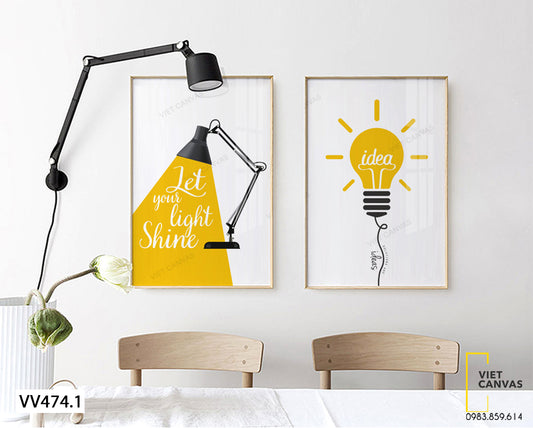 Bộ 2 Tranh Bóng Đèn - VV474.1
