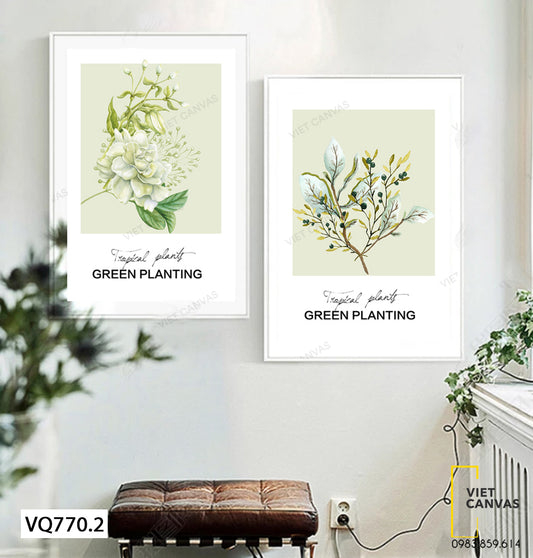 Bộ 2 Tranh Cành Hoa Lá - VQ770.2