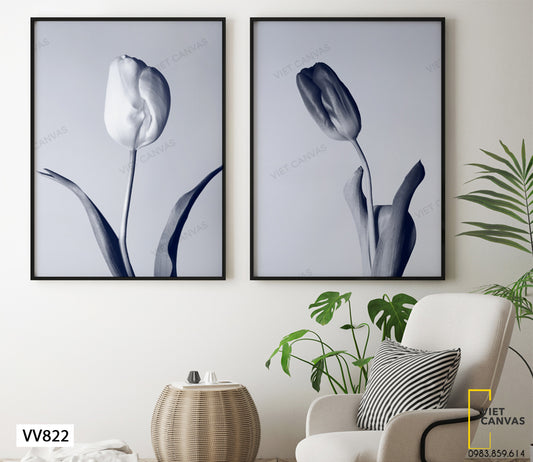 Bộ 2 Tranh Hoa Tulip Hiện Đại - VV822