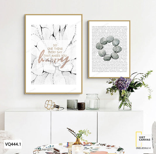 Bộ 2 Tranh Cánh Hoa Và Quotes - VQ444.1