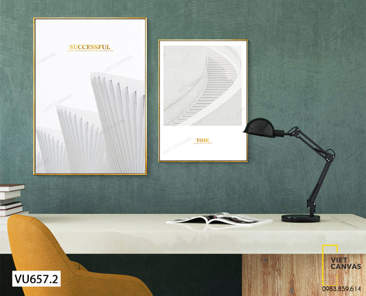 Bộ 2 Tranh Cầu Thang Màu Trắng - VU657.2