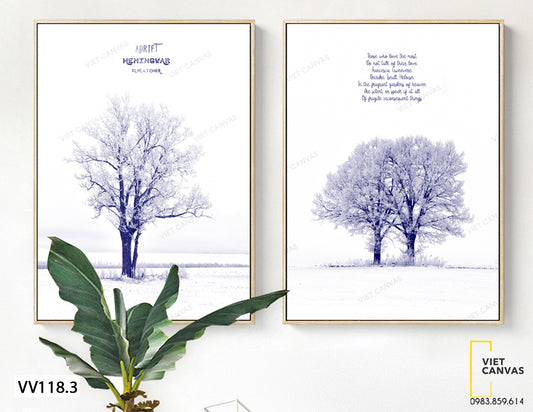 Bộ 2 Tranh Cây Giữa Mùa Đông - VV118.3