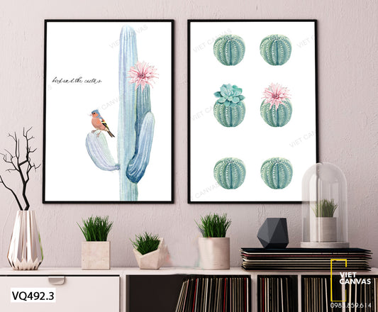 Bộ 2 Tranh Cây Xương Rồng - VQ492.3