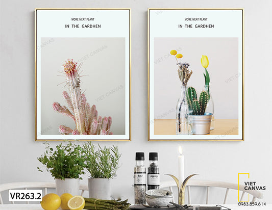 Bộ 2 Tranh Chậu Xương Rồng - VR263.2