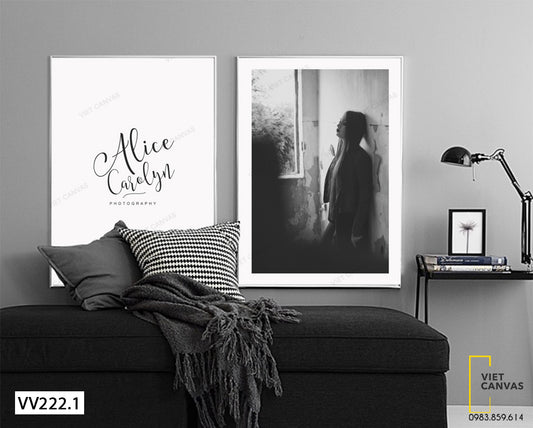 Bộ 2 Tranh Cô Gái Và Quotes - VV222.1