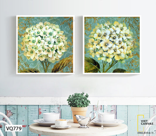Bộ 2 Tranh Hoa Cẩm Tú Cầu - VQ779