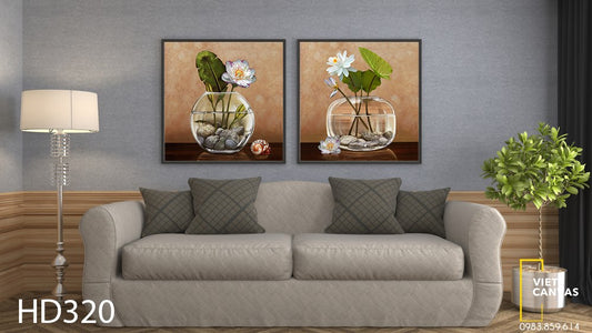 Bộ 2 Tranh Hoa Súng - HD320