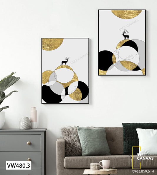 Bộ 2 Tranh Hươu - VW480.3