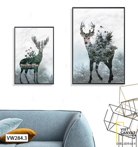 Bộ 2 Tranh Hươu Nai - VW284.3