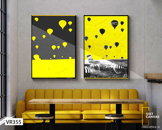 Bộ 2 Tranh Khinh Khí Cầu - VR355