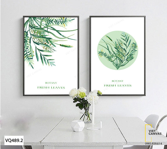 Bộ 2 Tranh Lá Cây - VQ489.2