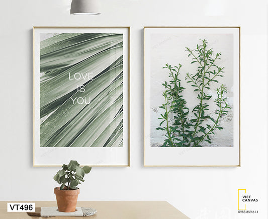 Bộ 2 Tranh Lá Cây - VT496