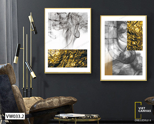 Bộ 2 Tranh Làn Khói Xám - VW033.2