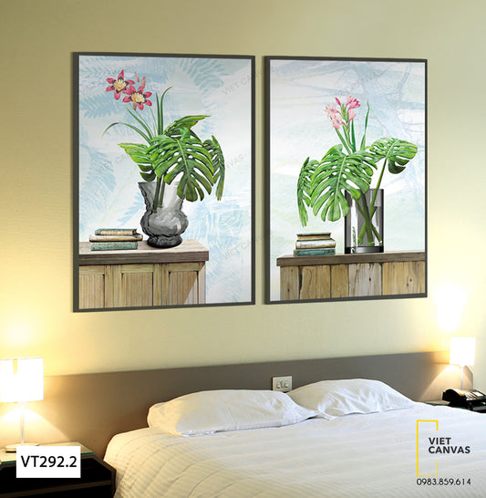 Bộ 2 Tranh Lọ Cây Xanh - VT292.2