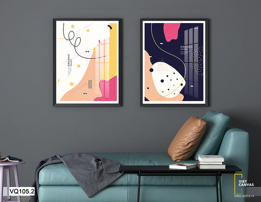 Bộ 2 Tranh Màu Sắc Đơn Giản - VQ105.2