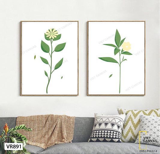 Bộ 2 Tranh Nhành Hoa - VR891