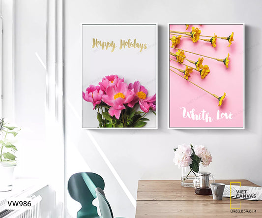 Bộ 2 Tranh Những Bông Hoa - VW986