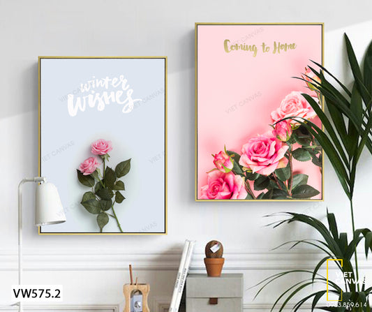 Bộ 2 Tranh Những Bông Hồng Khoe Sắc - VW575.2
