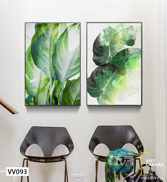 Bộ 2 Tranh Những Chiếc Lá Xanh - VV093