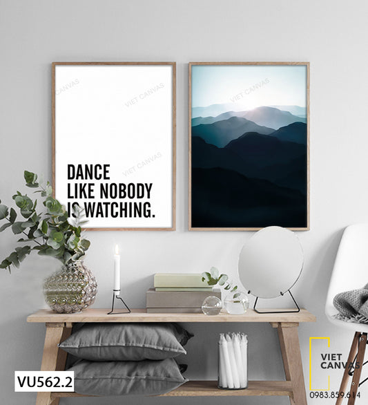 Bộ 2 Tranh Rừng Núi Và Quotes - VU562.2