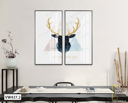 Bộ 2 Tranh Sừng Hươu - VW437.2