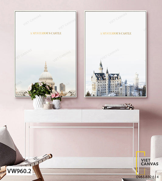 Bộ 2 Tranh Tòa Lâu Đài - VW960.2