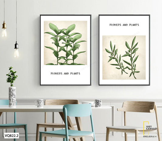 Bộ 2 Tranh Những Nhành Lá - VQ822.2