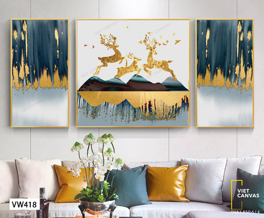 Bộ 3 Tranh Ba Con Nai - VW418