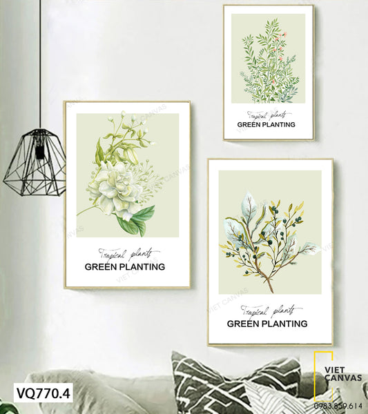 Bộ 3 Tranh Cành Hoa Lá - VQ770.4