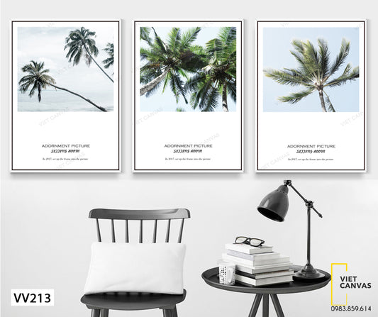 Bộ 3 Tranh Cây Cọ Dừa - VV213