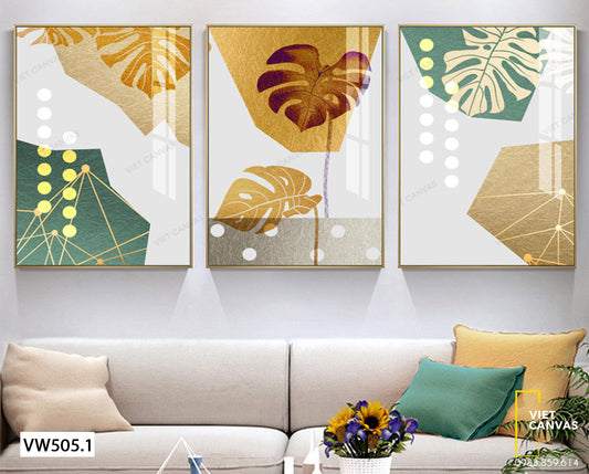 Bộ 3 Tranh Chiếc Lá - VW505.1