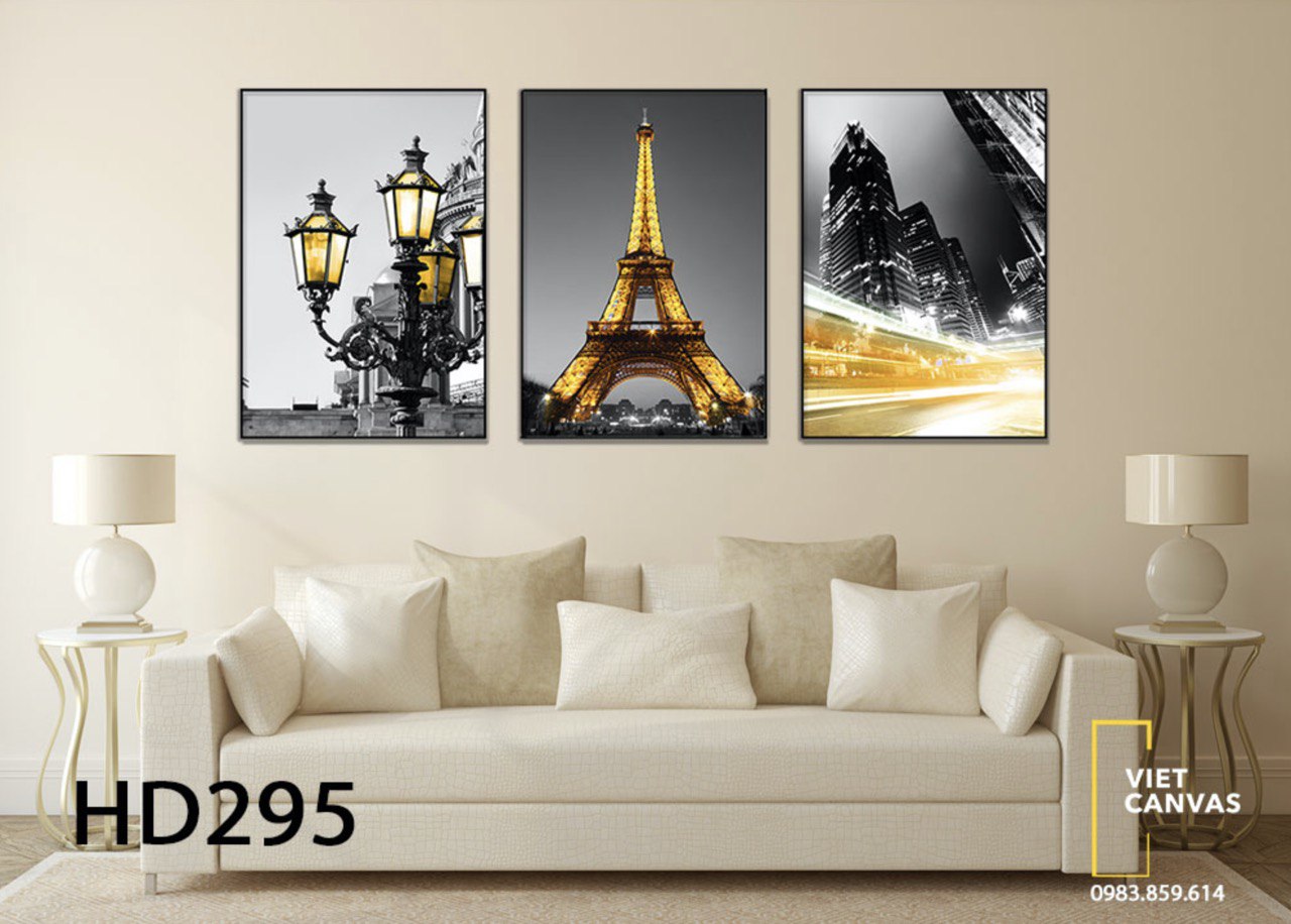 Bộ 3 Tranh Paris Về Đêm - HD295