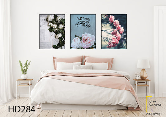 Bộ 3 Tranh Đoá Hoa Hồng - Hd284