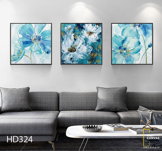 Bộ 3 Tranh Hoa Ấn Tượng - HD324