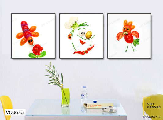 Bộ 3 Tranh Hoa Quả - VQ063.2