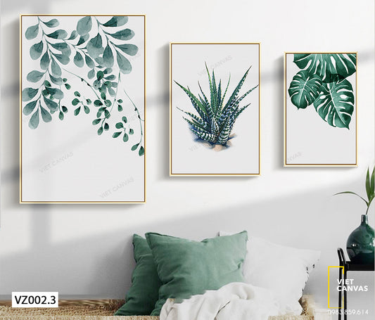 Bộ 3 Tranh Lá Cây Đa Dạng - VZ002.3
