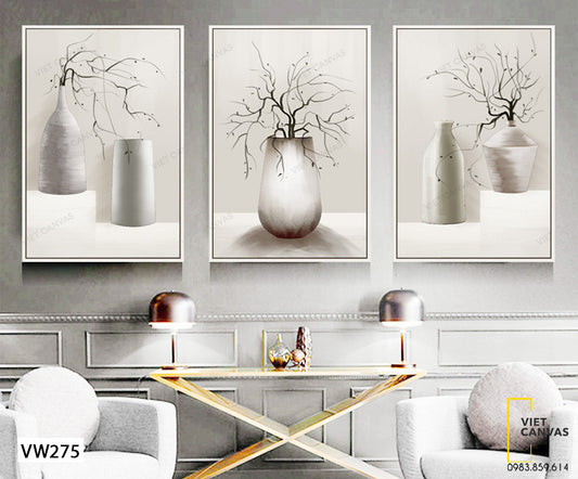 Bộ 3 Tranh Những Bình Lọ Cổ - VW275
