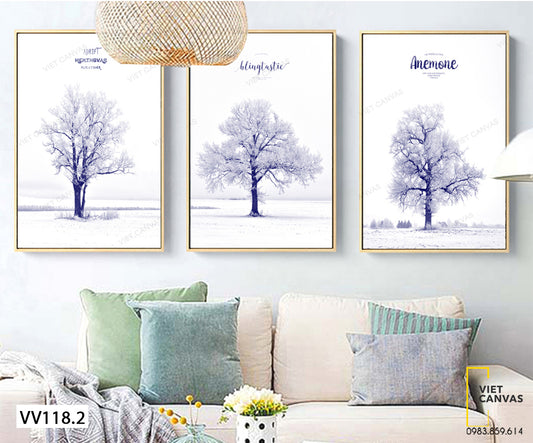 Bộ 3 Tranh Những Cây Cô Đơn - VV118.2